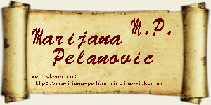 Marijana Pelanović vizit kartica